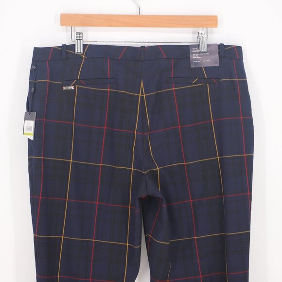 NWT TOMMY HILFIGER Radcliffe Pant Windowpant Plaid Ankle Slim Leg Navy Size 14 - Picture 6 of 12
